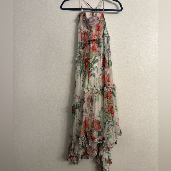 Zimmermann Silk Midi Neutral Halter Sun Dress, Like New 0 - Picture 4 of 7